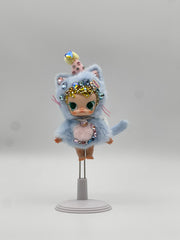 Feeling Blue – Baby Molly Pocket Friends Series Vinyl Plush Pendant (Custom Bling Edition)