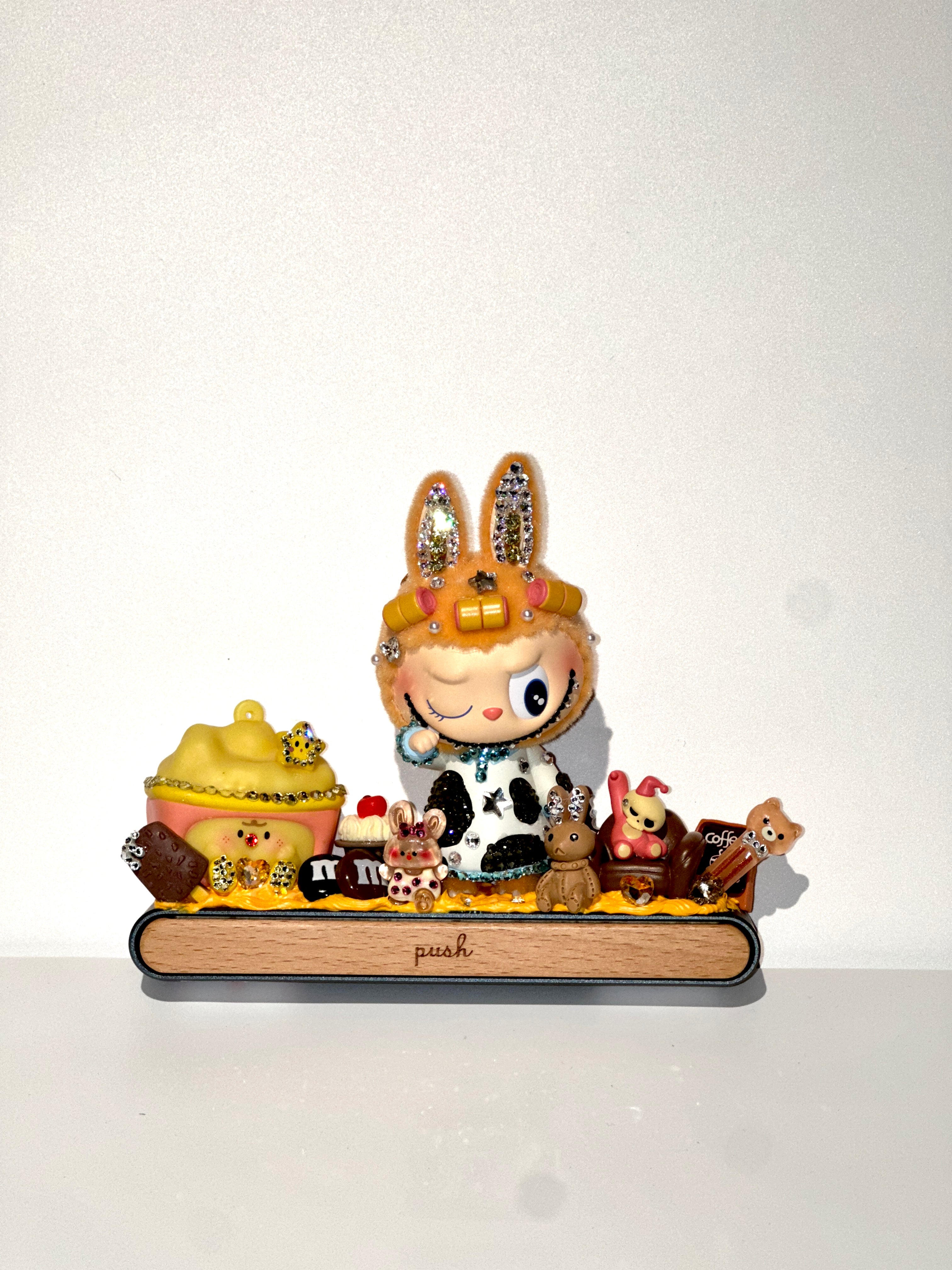 Labubu Figure Car Parking Contact Card | A Little Cozy Companion for Your Dashboard