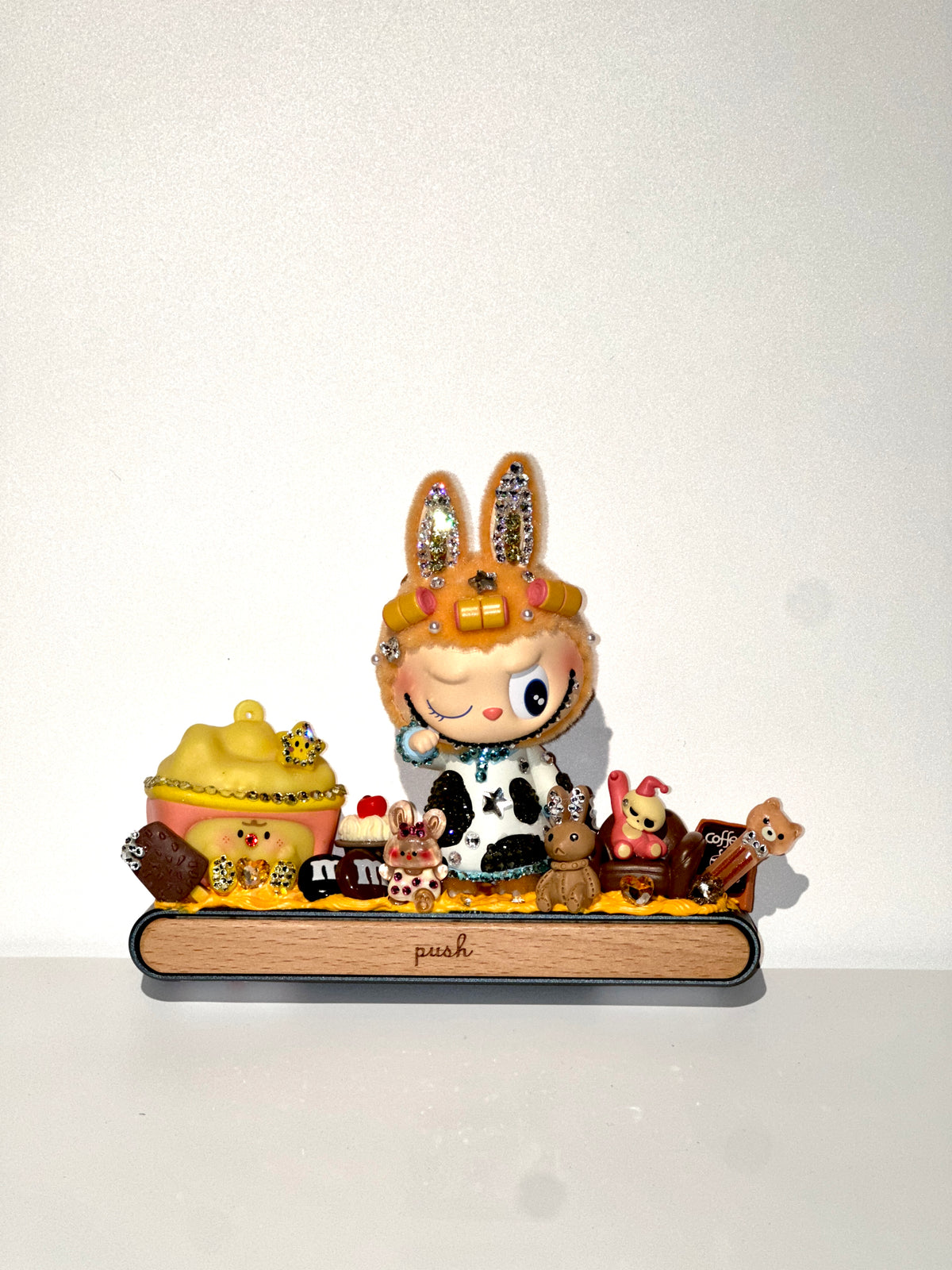 Labubu Figure Car Parking Contact Card | A Little Cozy Companion for Your Dashboard