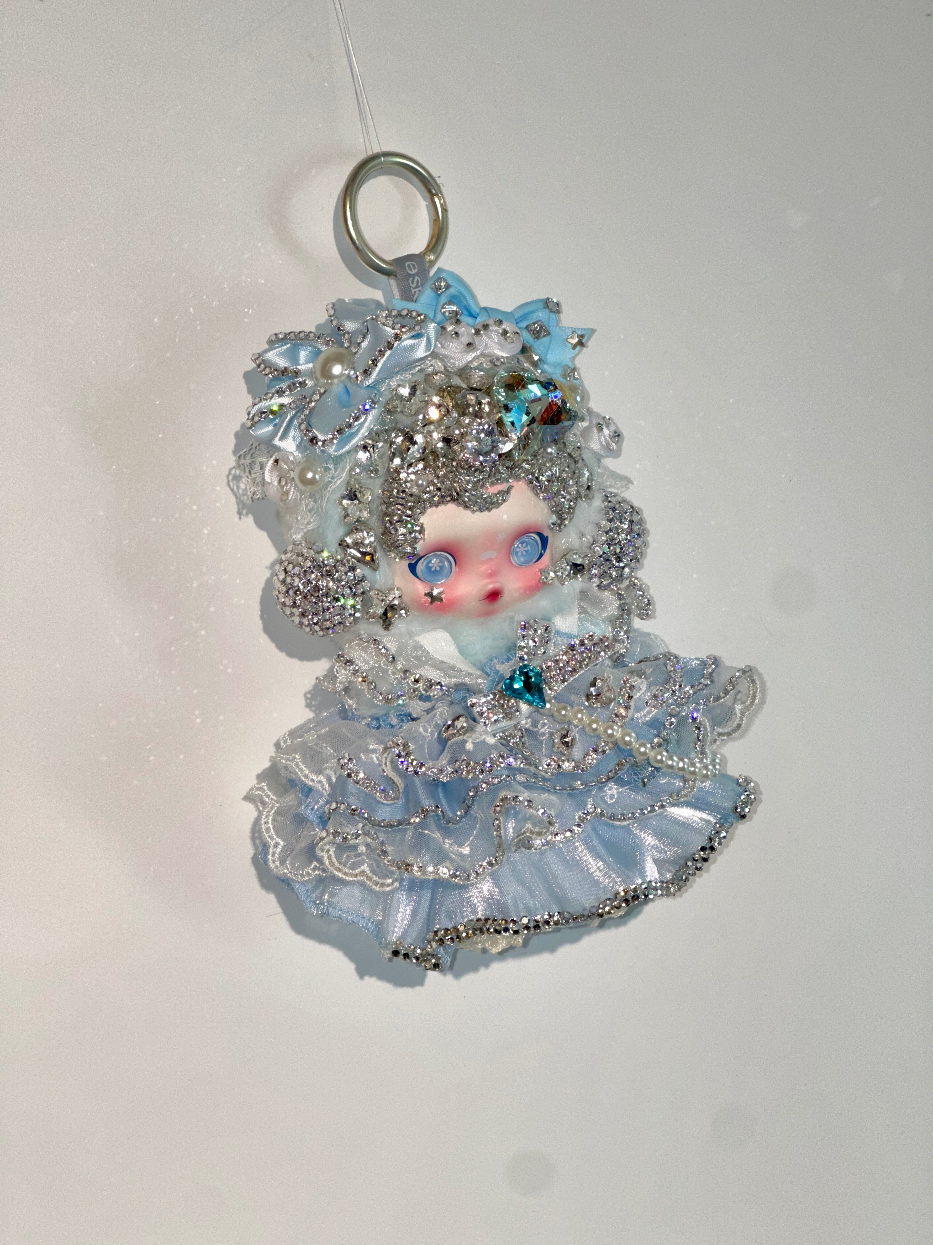 Luxury SKULLPANDA “Song of Snow” Doll | Swarovski Crystal Details | Premium Doll Outfit | Handmade Custom Design