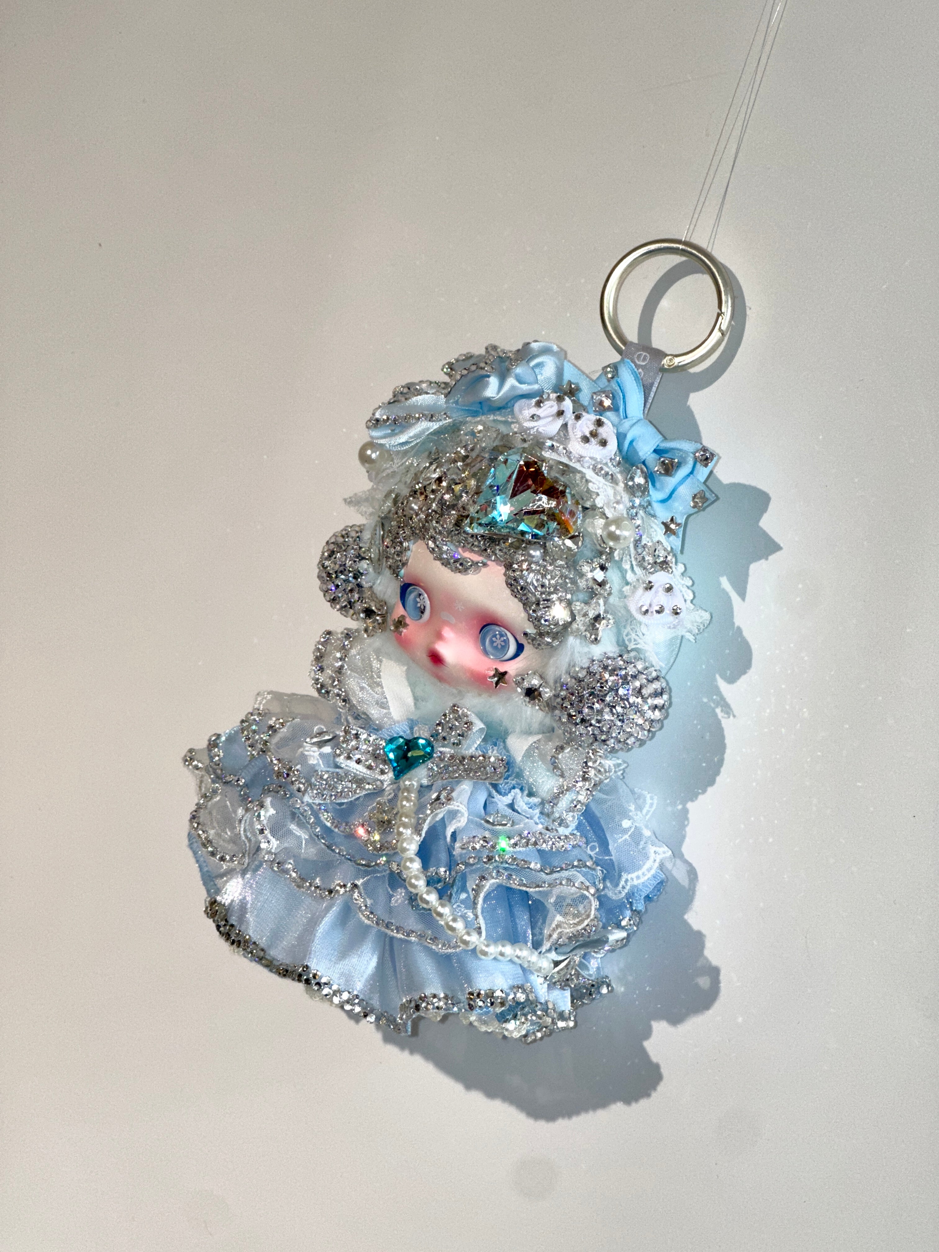 Luxury SKULLPANDA “Song of Snow” Doll | Swarovski Crystal Details | Premium Doll Outfit | Handmade Custom Design