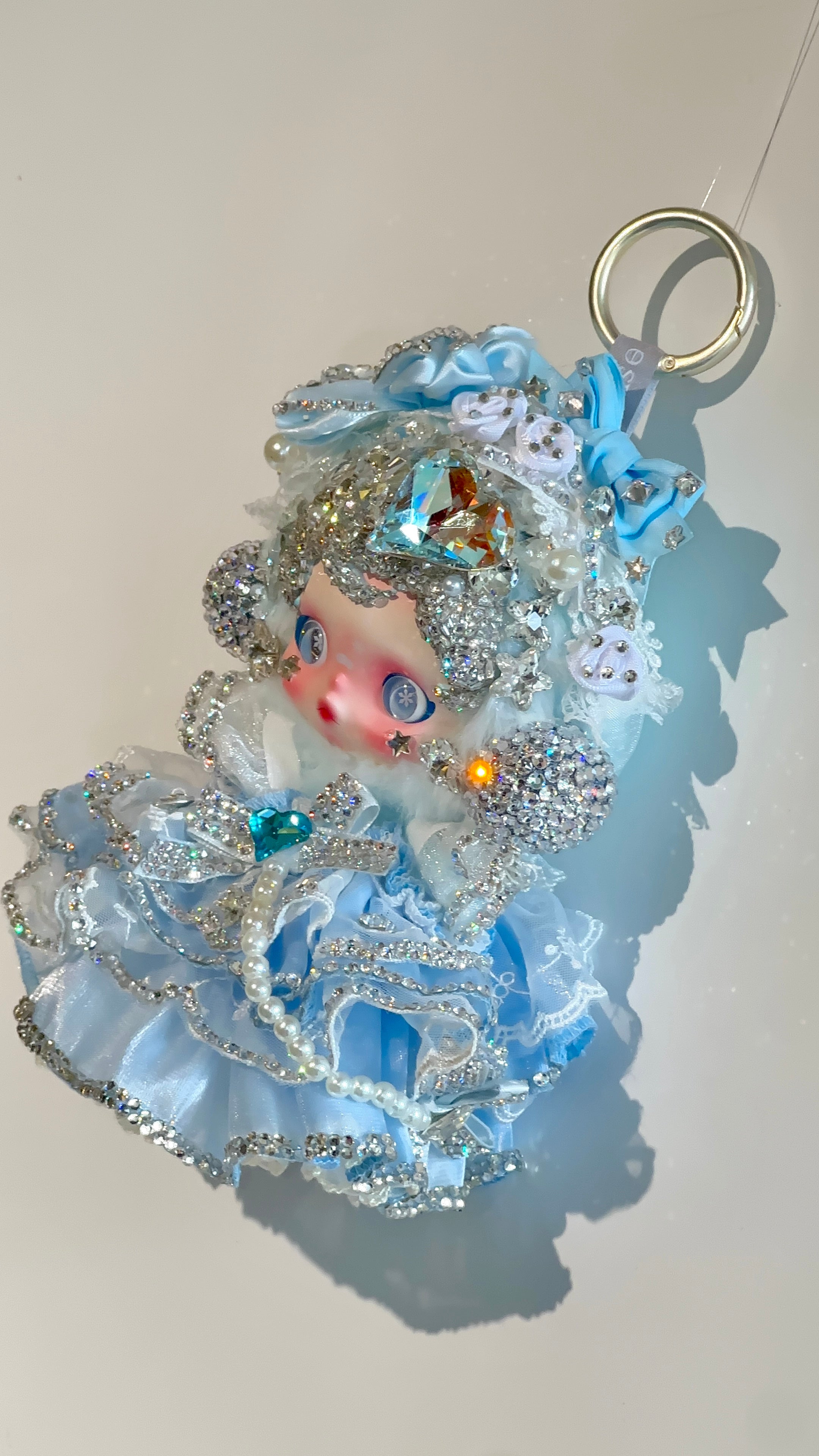 Luxury SKULLPANDA “Song of Snow” Doll | Swarovski Crystal Details | Premium Doll Outfit | Handmade Custom Design