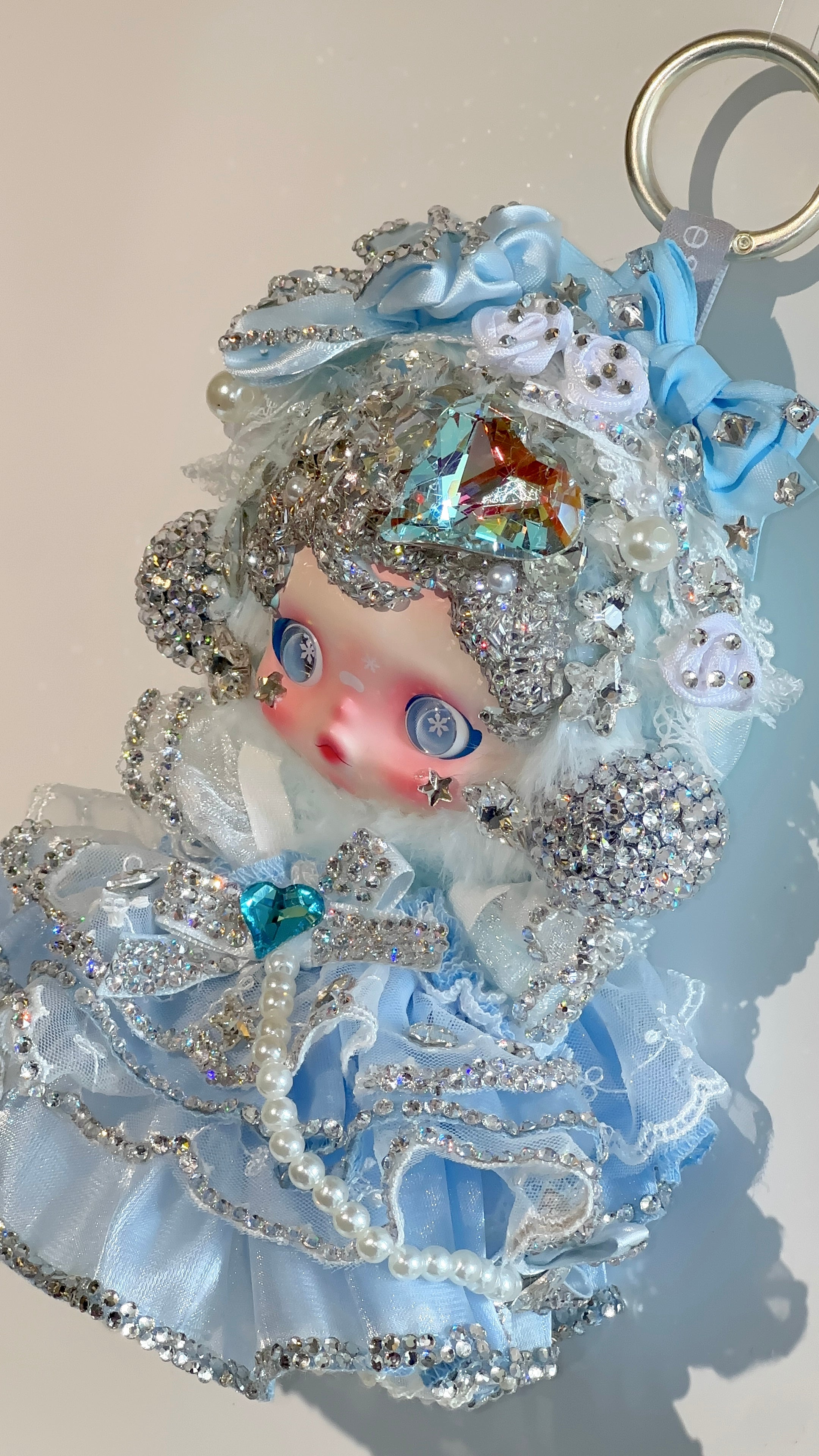 Luxury SKULLPANDA “Song of Snow” Doll | Swarovski Crystal Details | Premium Doll Outfit | Handmade Custom Design
