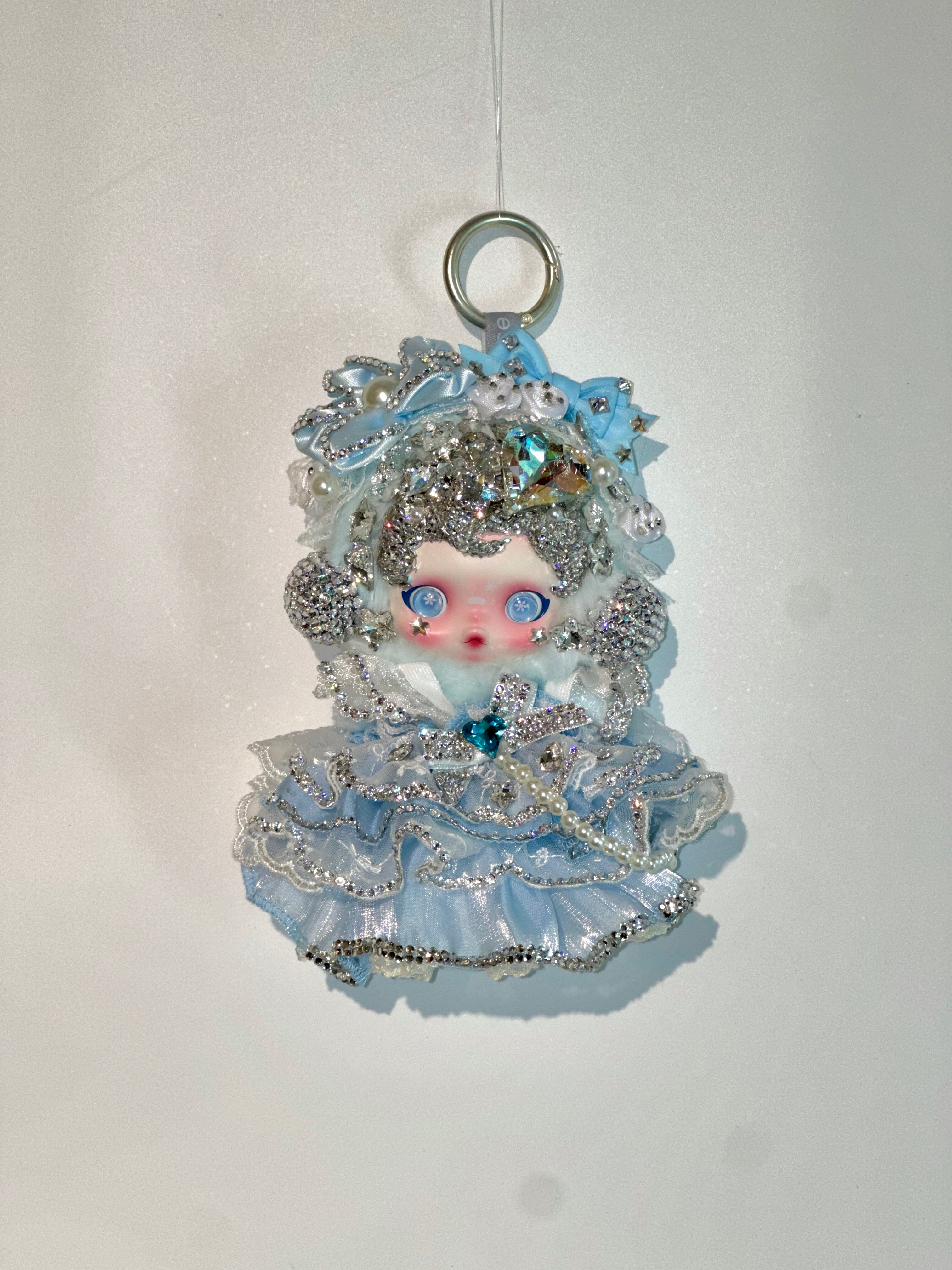Luxury SKULLPANDA “Song of Snow” Doll | Swarovski Crystal Details | Premium Doll Outfit | Handmade Custom Design