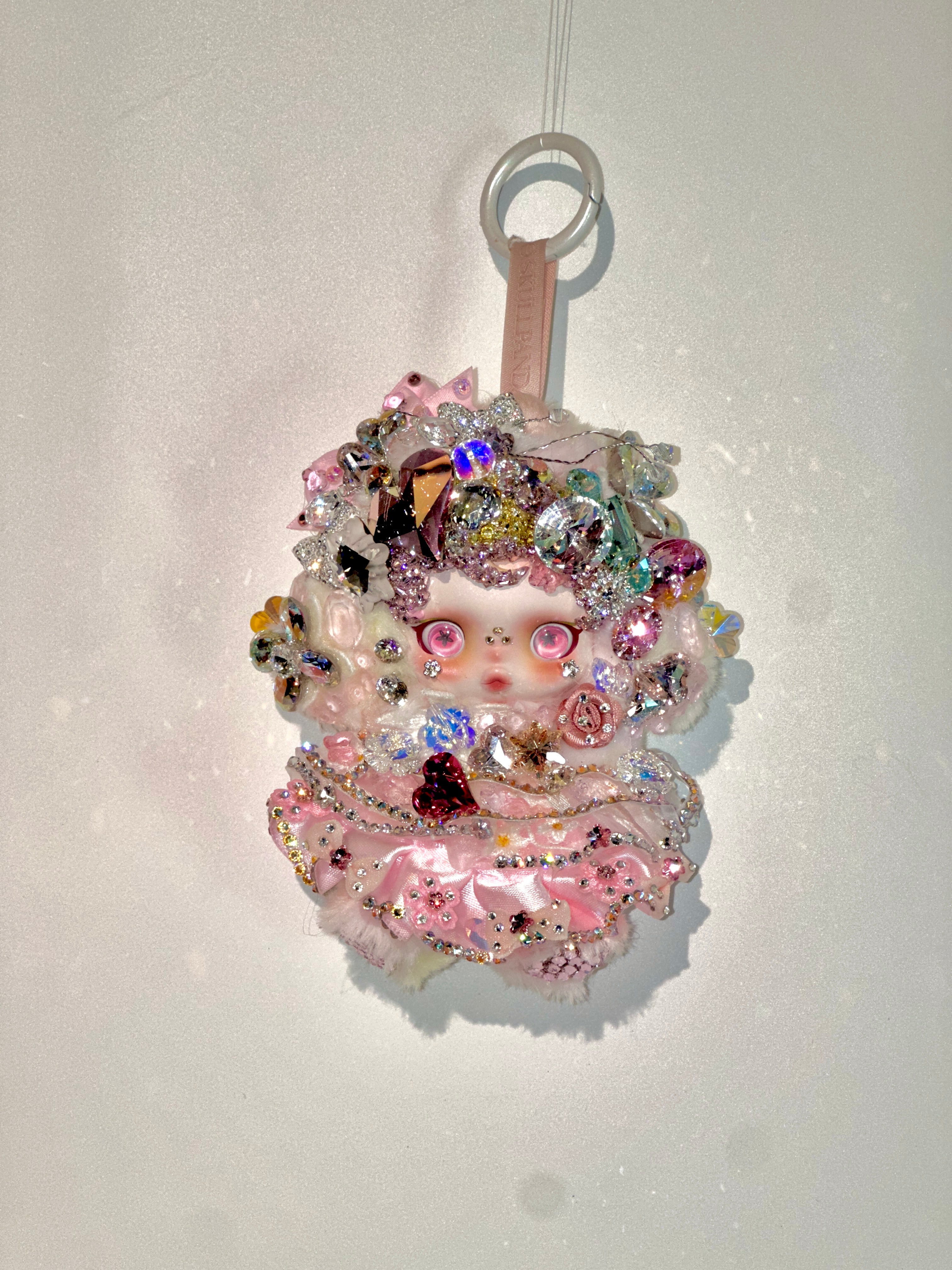 Luxury SKULLPANDA “In the Garden” Plush Doll | Swarovski Crystal Embellished | Shanghai Limited Edition | Handmade & Customizable