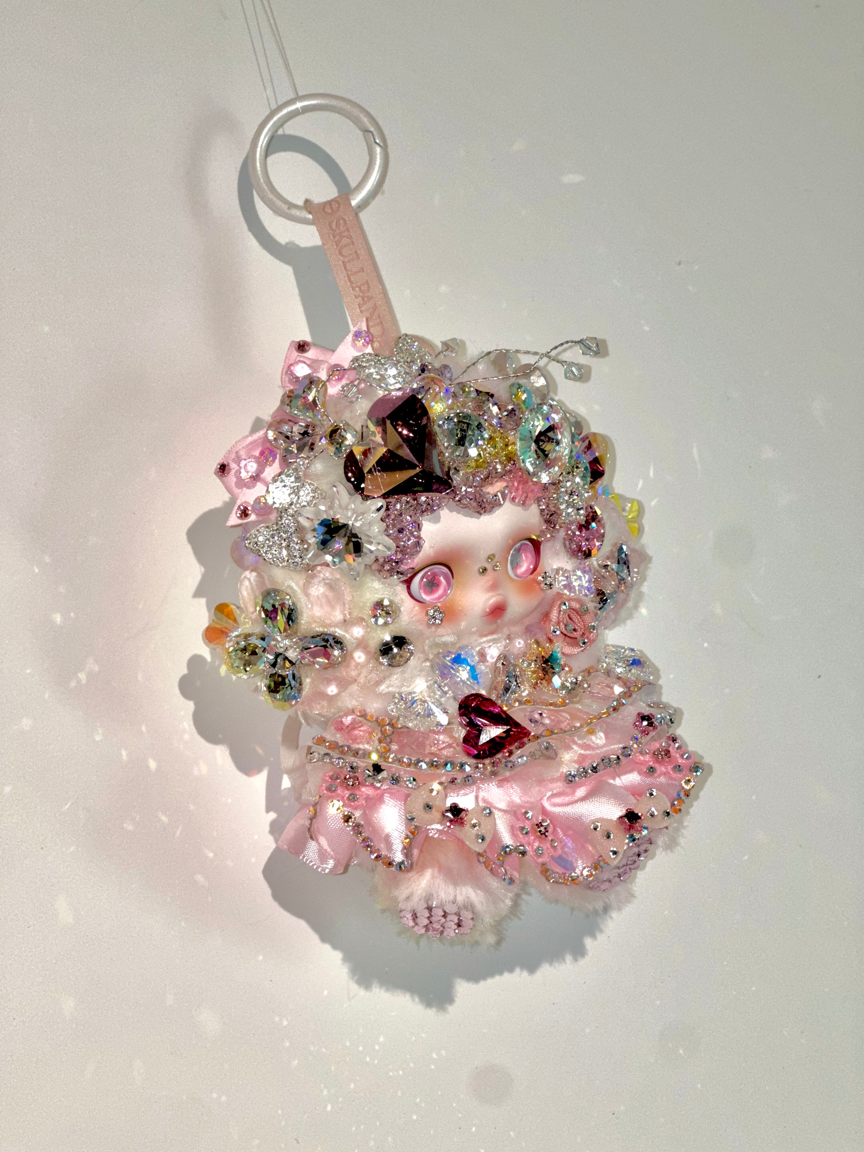 Luxury SKULLPANDA “In the Garden” Plush Doll | Swarovski Crystal Embellished | Shanghai Limited Edition | Handmade & Customizable
