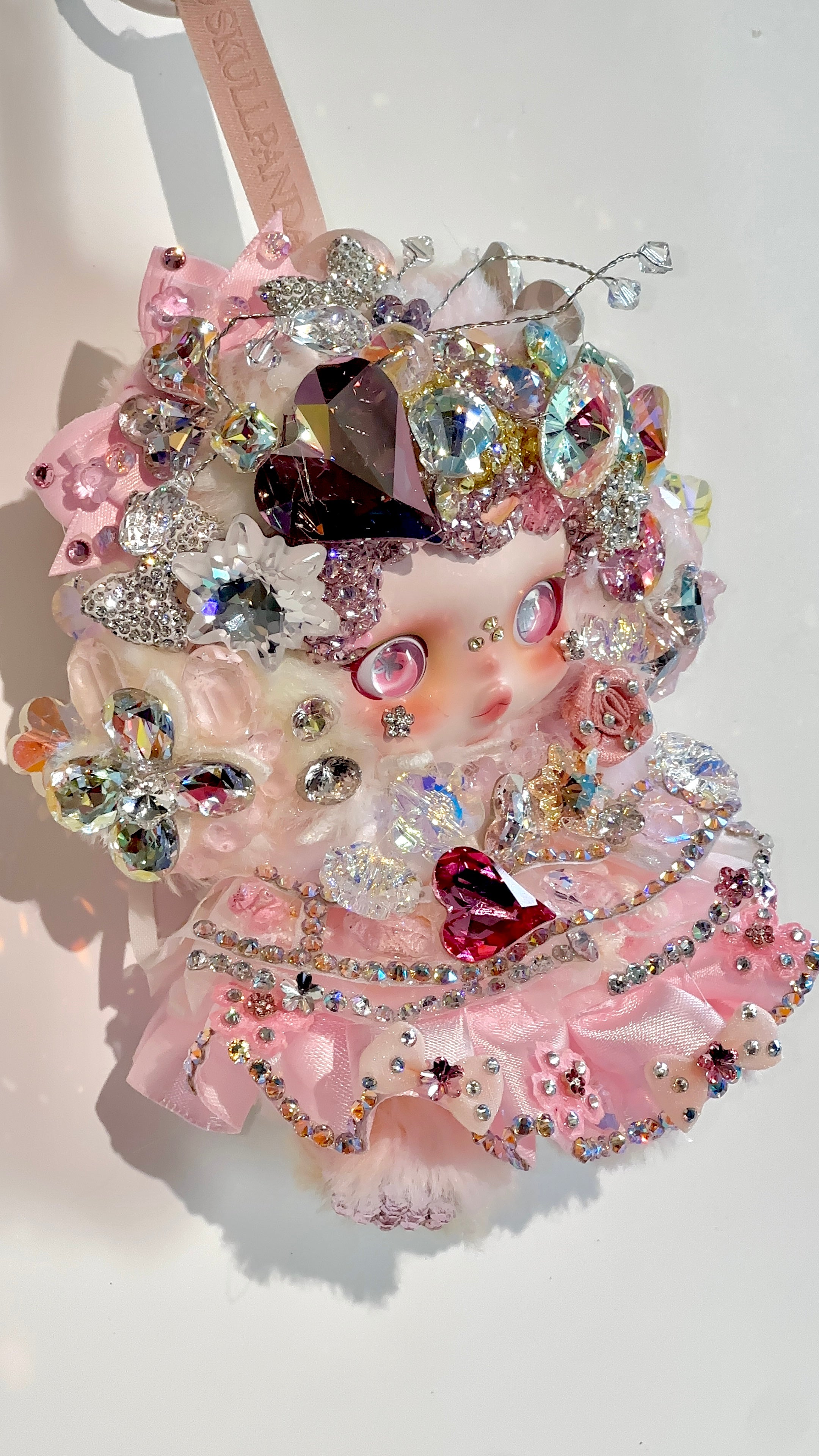 Luxury SKULLPANDA “In the Garden” Plush Doll | Swarovski Crystal Embellished | Shanghai Limited Edition | Handmade & Customizable