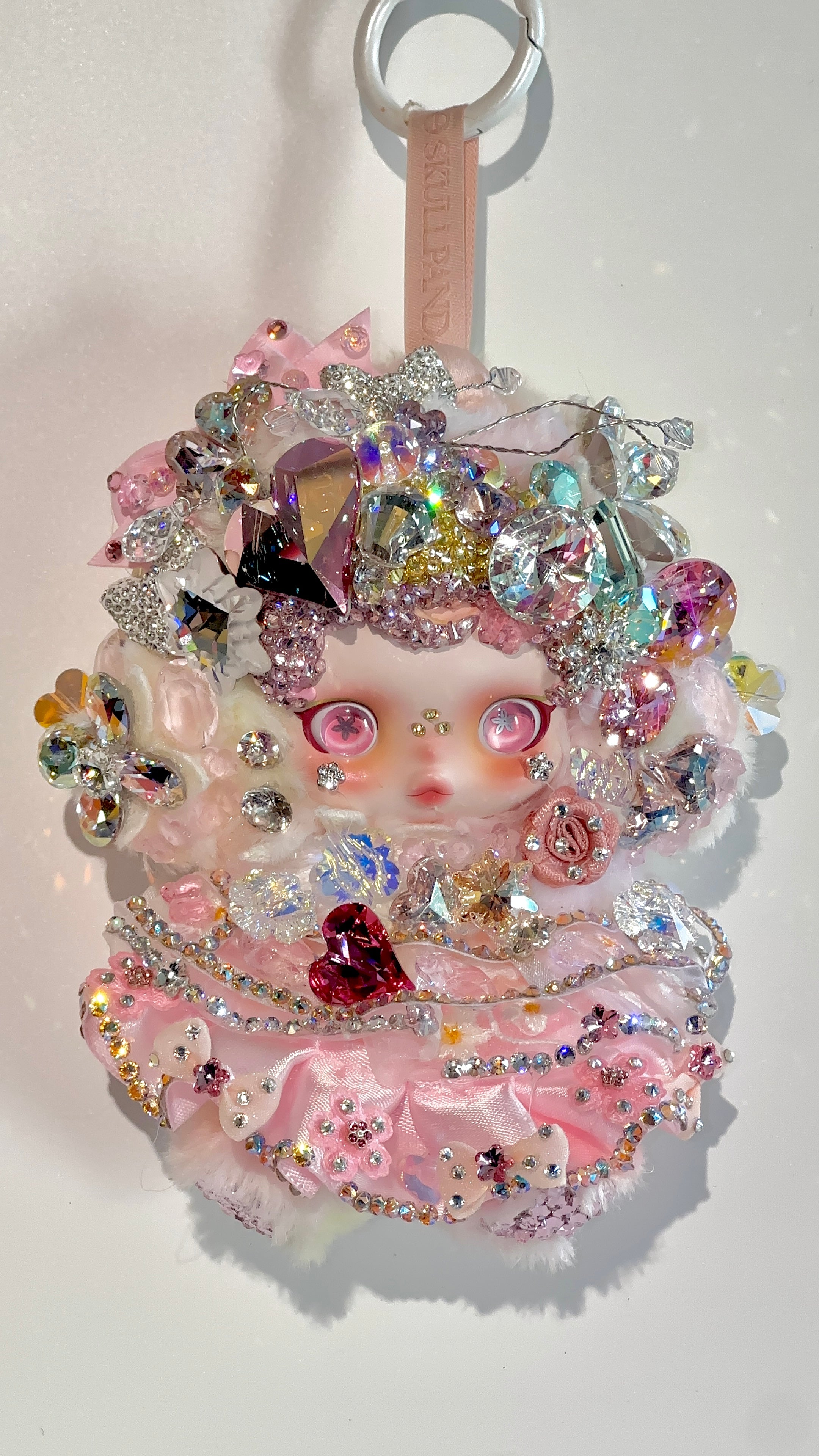 Luxury SKULLPANDA “In the Garden” Plush Doll | Swarovski Crystal Embellished | Shanghai Limited Edition | Handmade & Customizable
