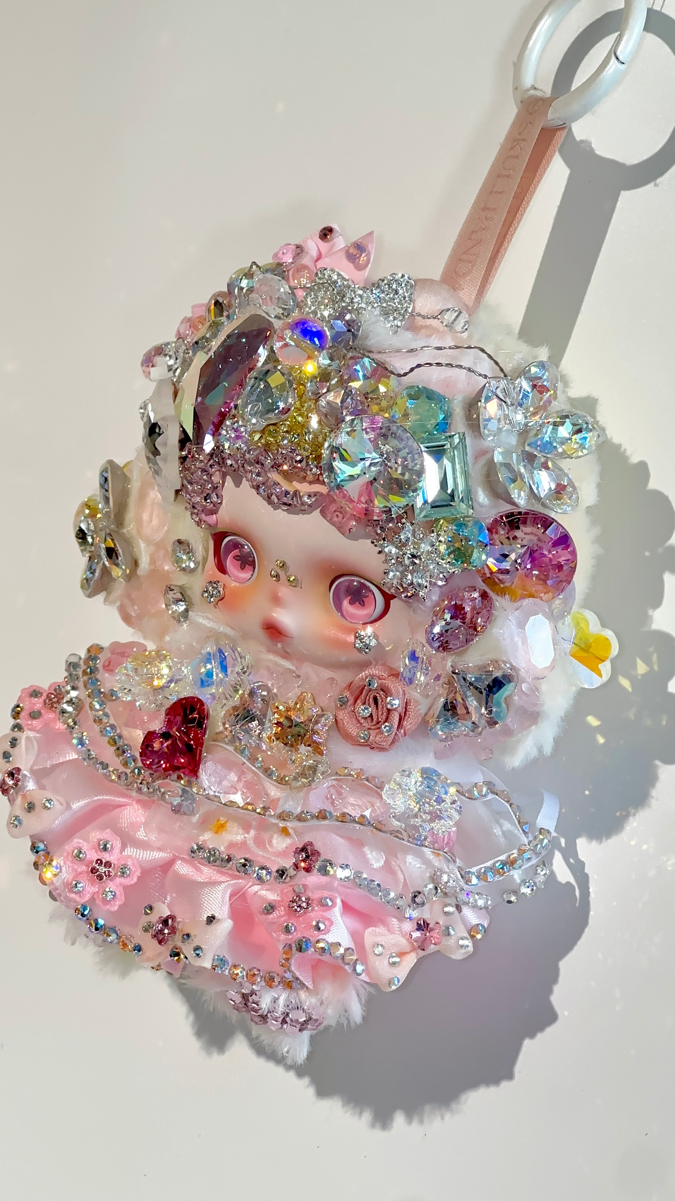 Luxury SKULLPANDA “In the Garden” Plush Doll | Swarovski Crystal Embellished | Shanghai Limited Edition | Handmade & Customizable