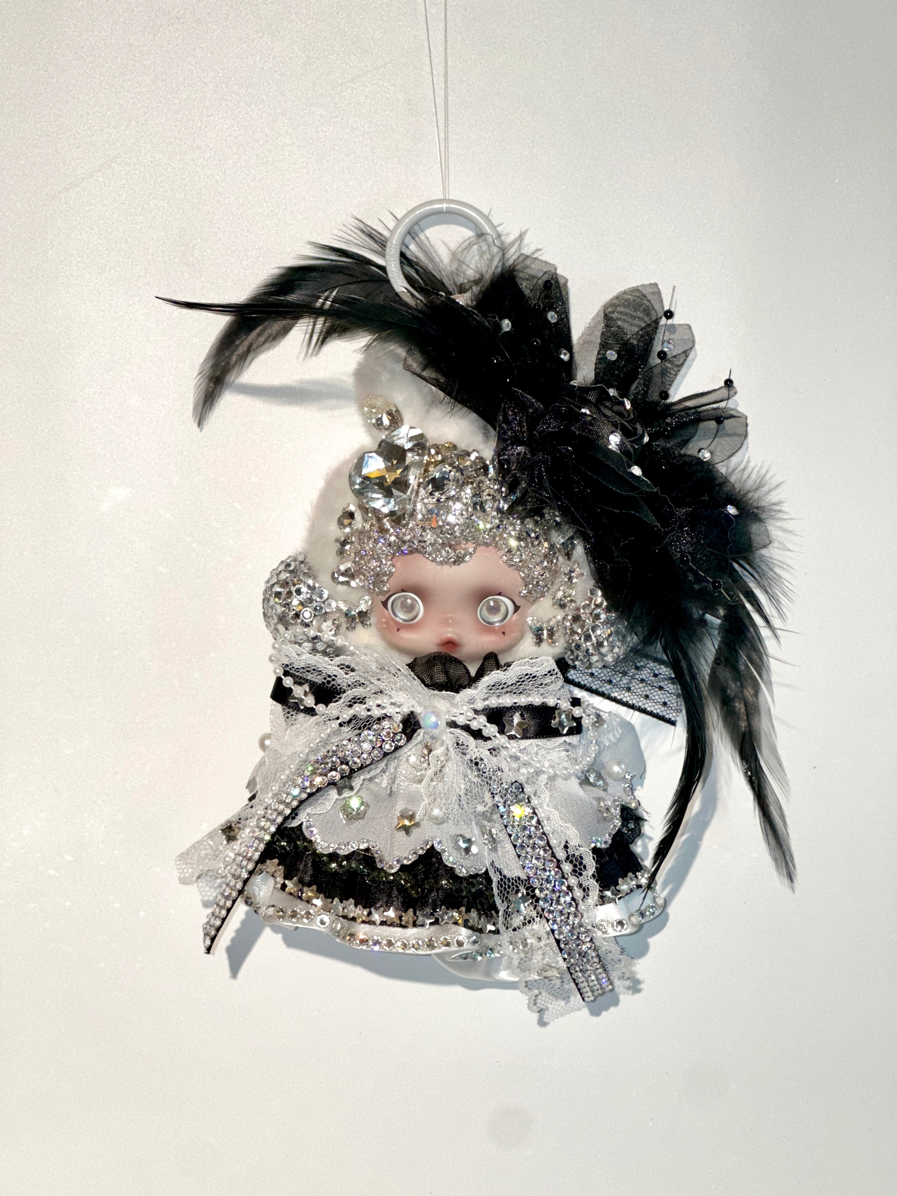 Luxury Handmade Bling Skull Panda – Mist | L'impressionnisme Series | Partially Embellished with Swarovski Crystals | Customizable