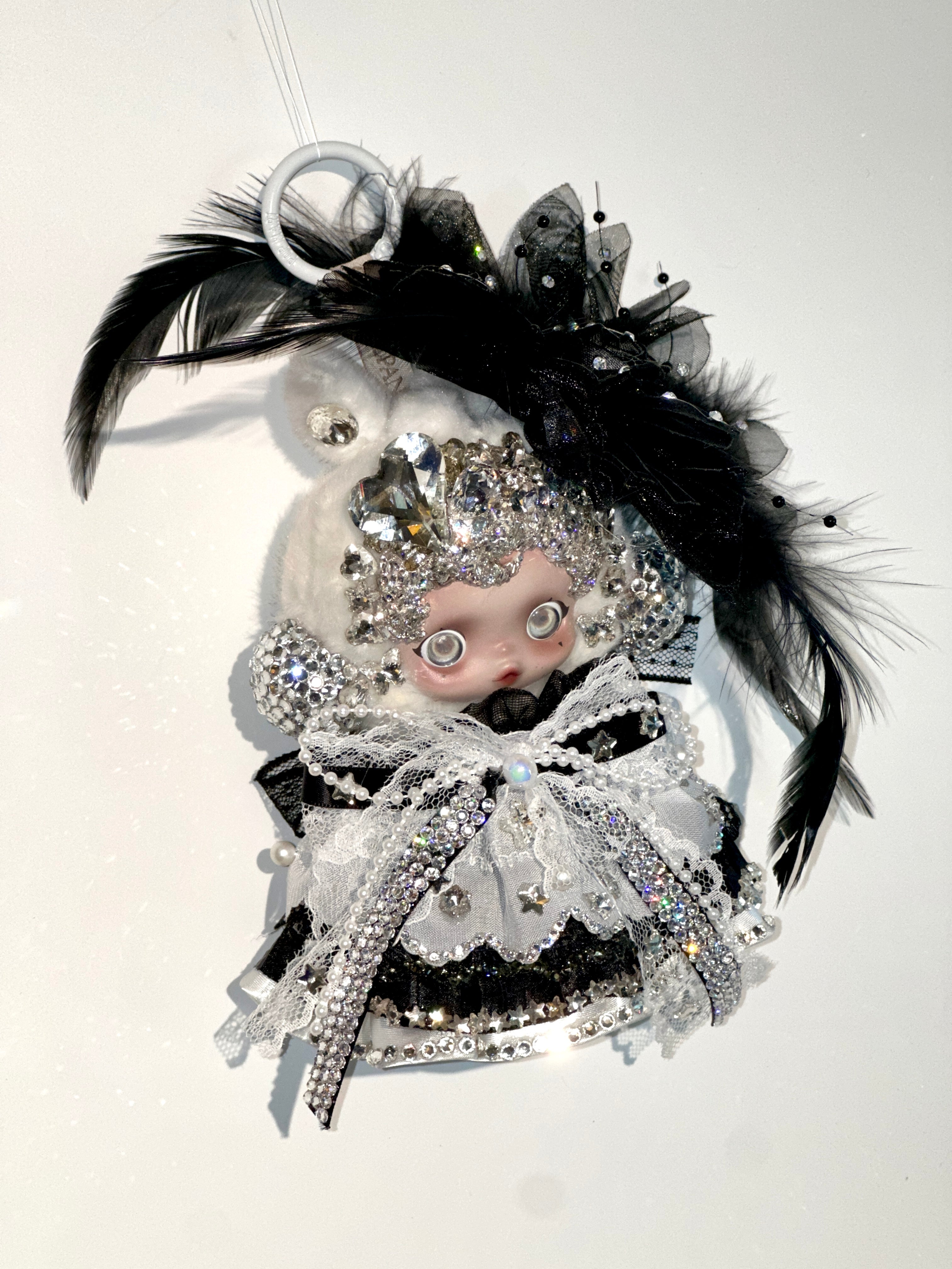 Luxury Handmade Bling Skull Panda – Mist | L'impressionnisme Series | Partially Embellished with Swarovski Crystals | Customizable