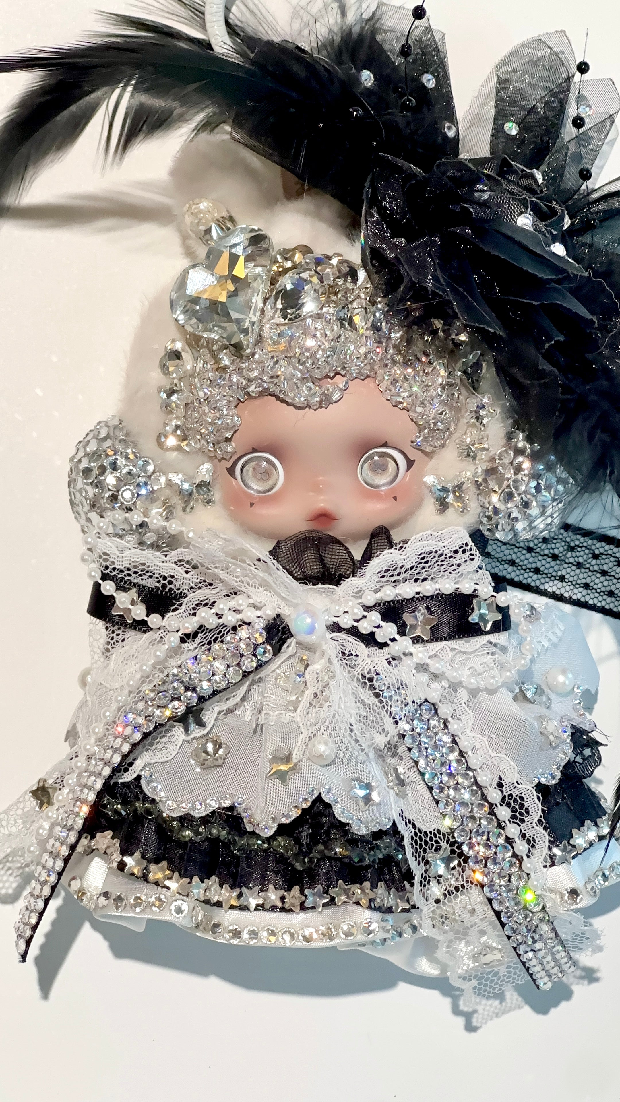 Luxury Handmade Bling Skull Panda – Mist | L'impressionnisme Series | Partially Embellished with Swarovski Crystals | Customizable