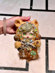 Luxury Handmade Bling Skull Panda – Applejack | My Little Pony Series | Partially Embellished with Swarovski Crystals | Customizable