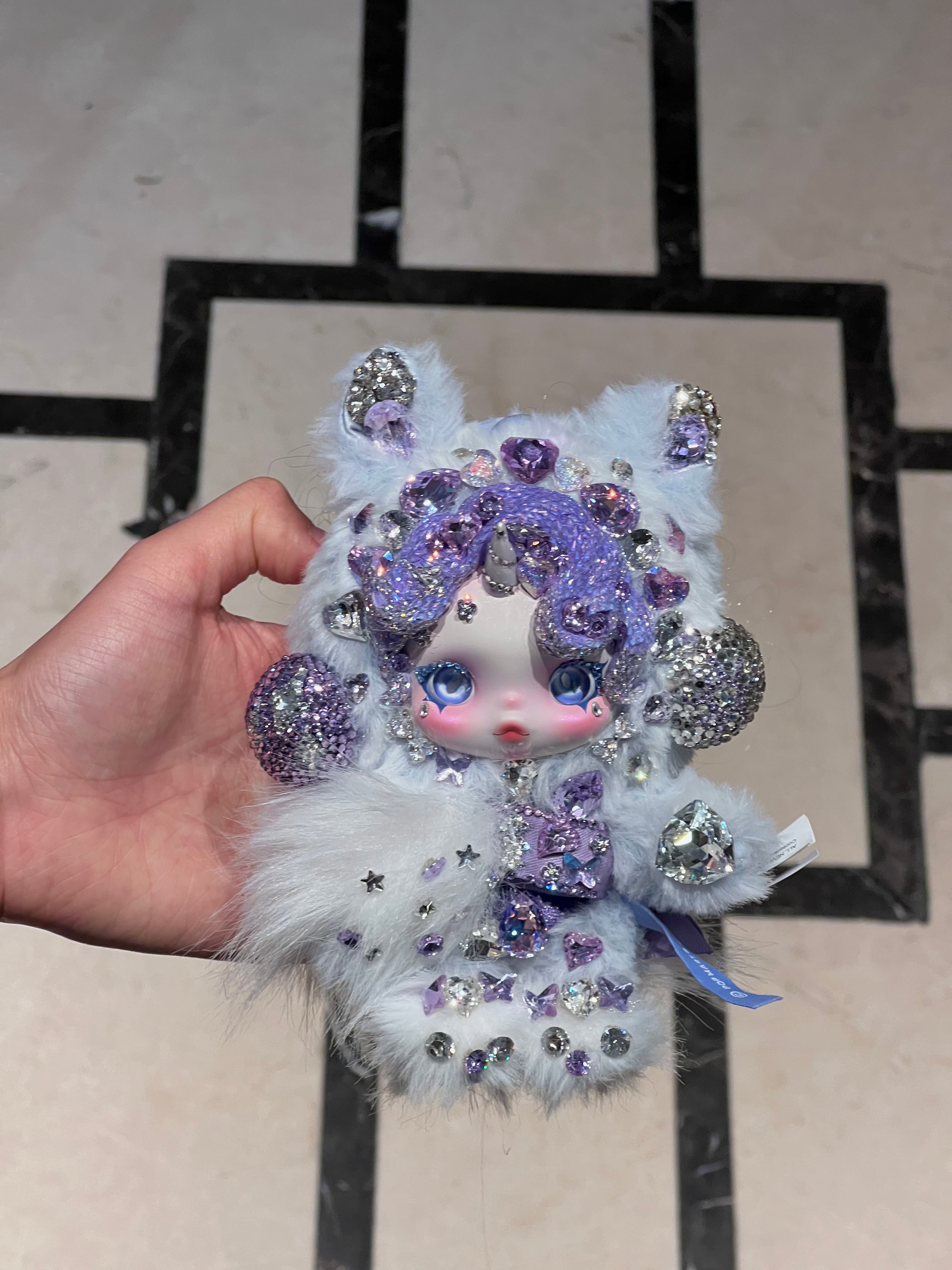 Luxury Handmade Bling Skull Panda – Rarity | My Little Pony Series | Partially Embellished with Swarovski Crystals | Customizable
