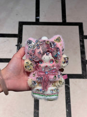 Luxury Handmade Bling Skull Panda – Fluttershy | My Little Pony Series | Partially Embellished with Swarovski Crystals | Customizable
