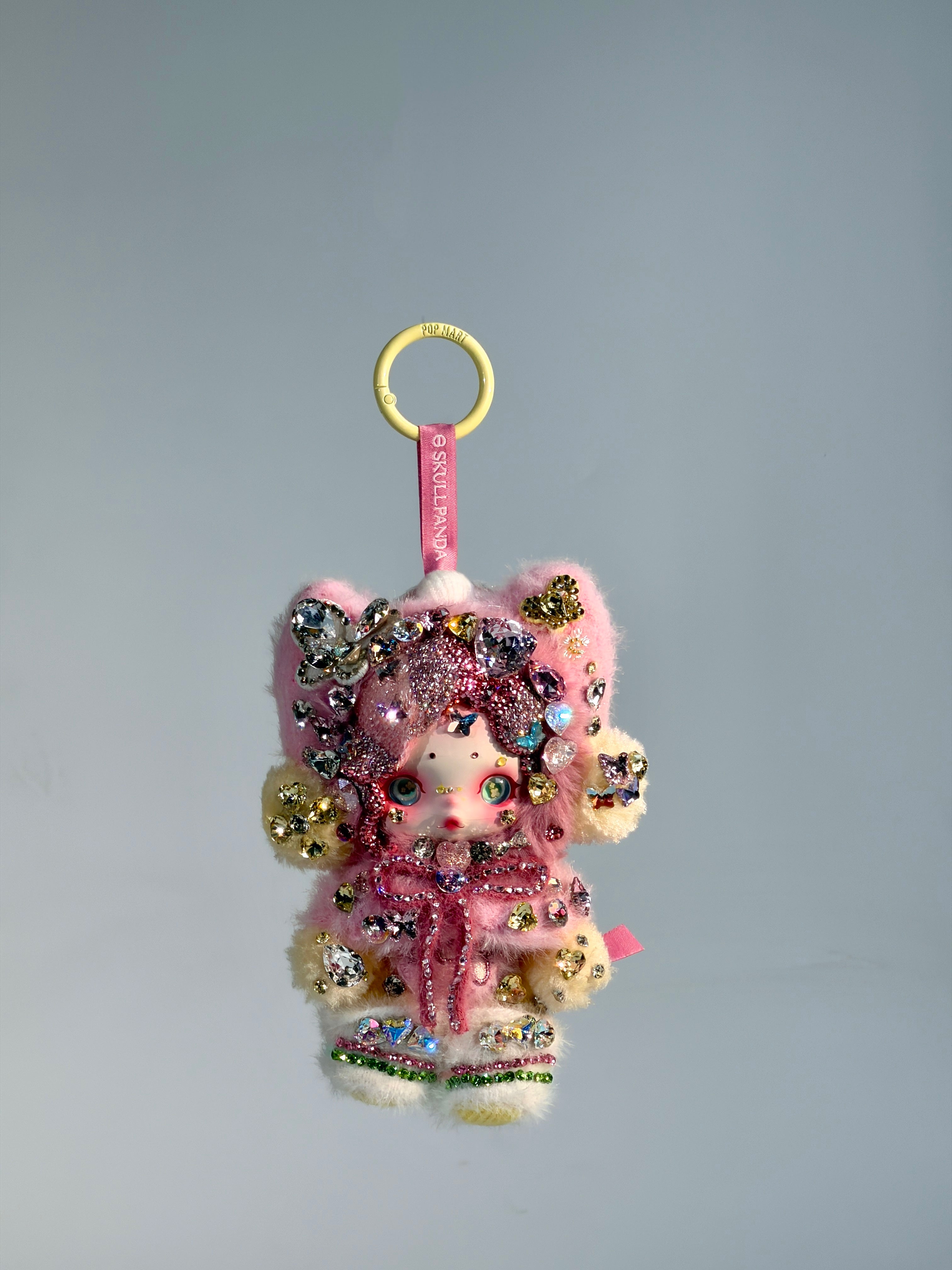 Luxury Handmade Bling Skull Panda – Fluttershy | My Little Pony Series | Partially Embellished with Swarovski Crystals | Customizable