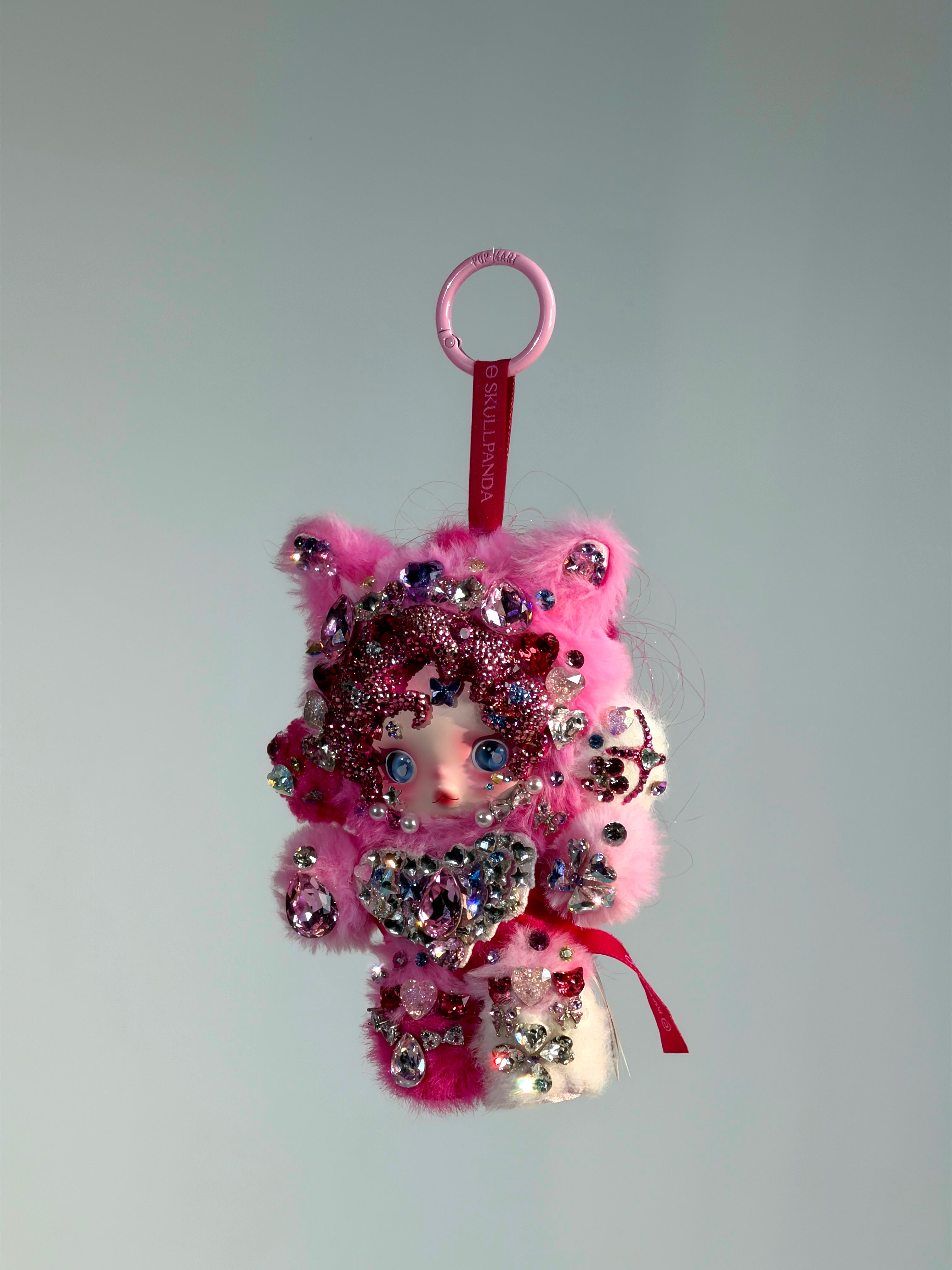 Luxury Handmade Bling Skull Panda – Pinkie Pie | My Little Pony Series | Partially Embellished with Swarovski Crystals | Customizable