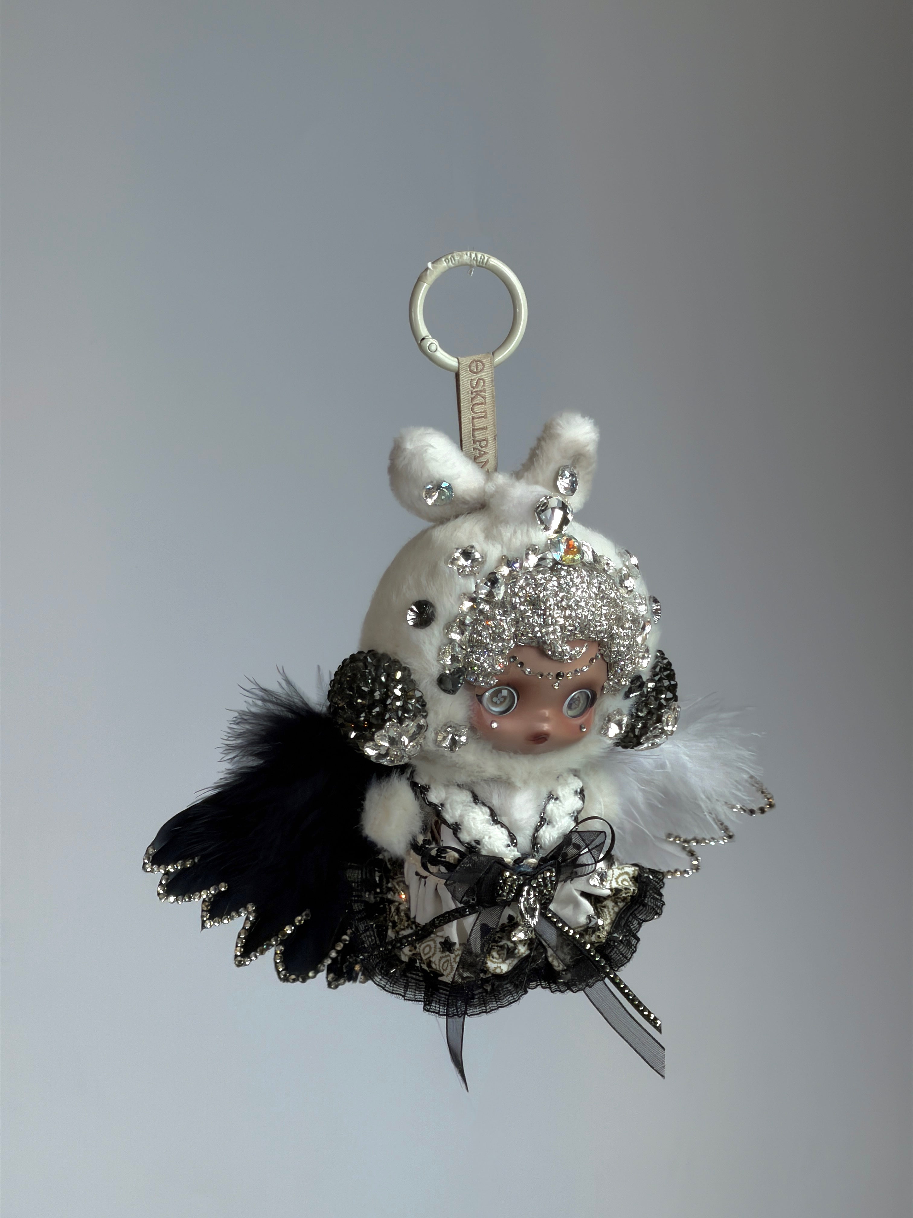 Luxury Handmade Bling Skull Panda – Mist | L'impressionnisme Series | Partially Embellished with Swarovski Crystals | Customizable