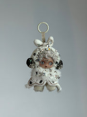 Luxury Handmade Bling Skull Panda – Mist | L'impressionnisme Series | Partially Embellished with Swarovski Crystals | Customizable