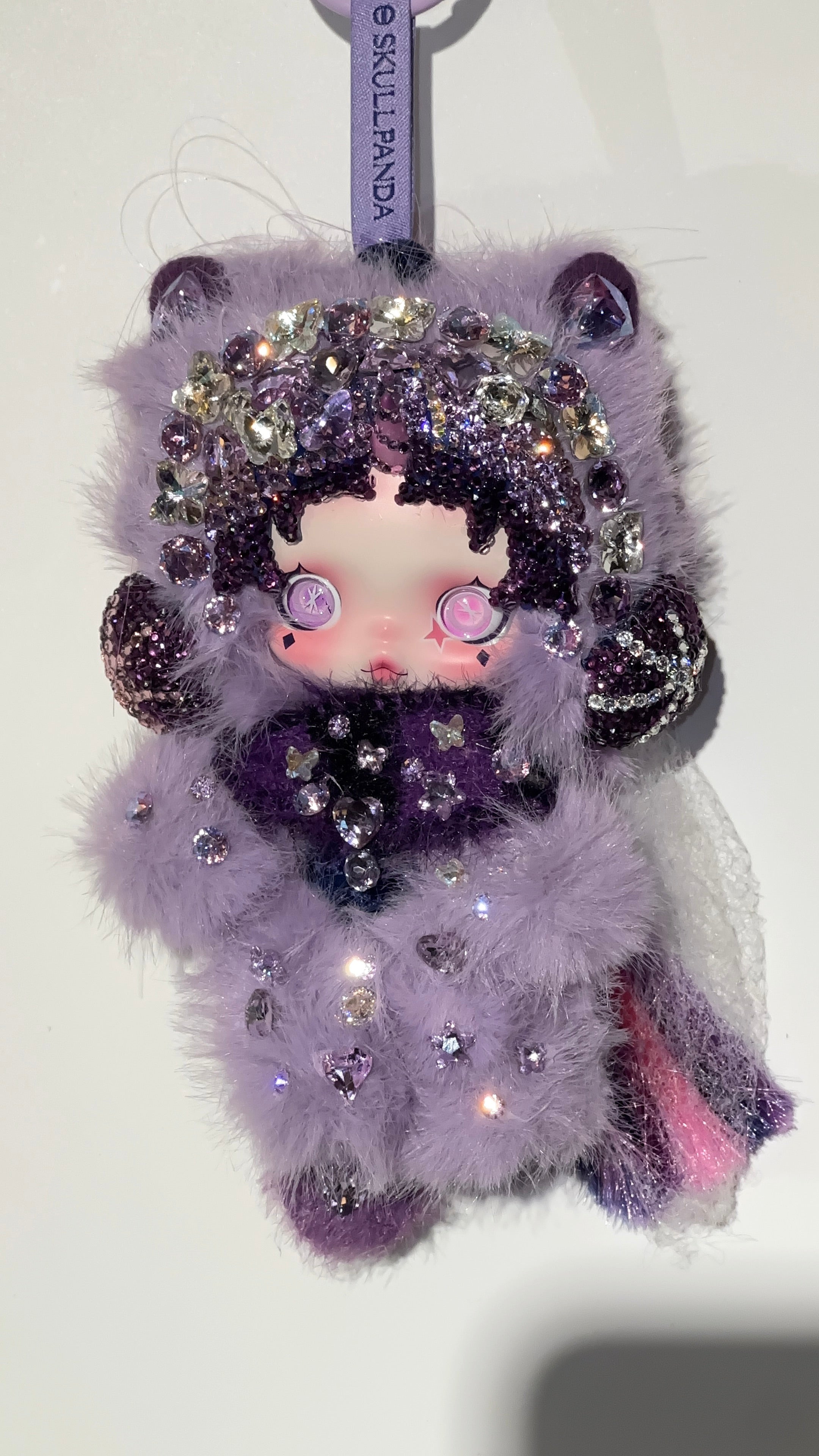 Luxury Handmade Bling Skull Panda – Twilight Sparkle | My Little Pony Series | Partially Embellished with Swarovski Crystals | Customizable