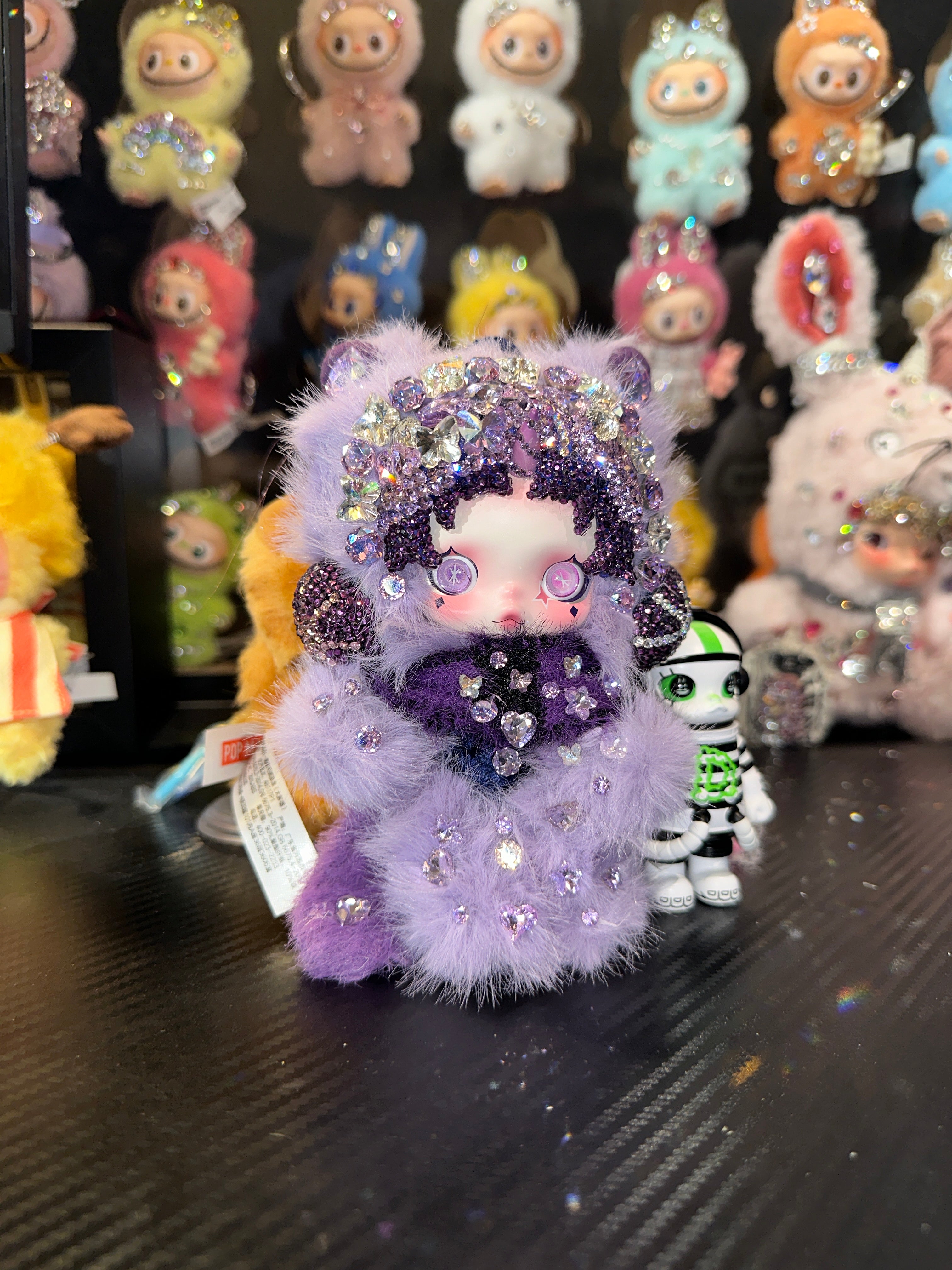 Luxury Handmade Bling Skull Panda – Twilight Sparkle | My Little Pony Series | Partially Embellished with Swarovski Crystals | Customizable