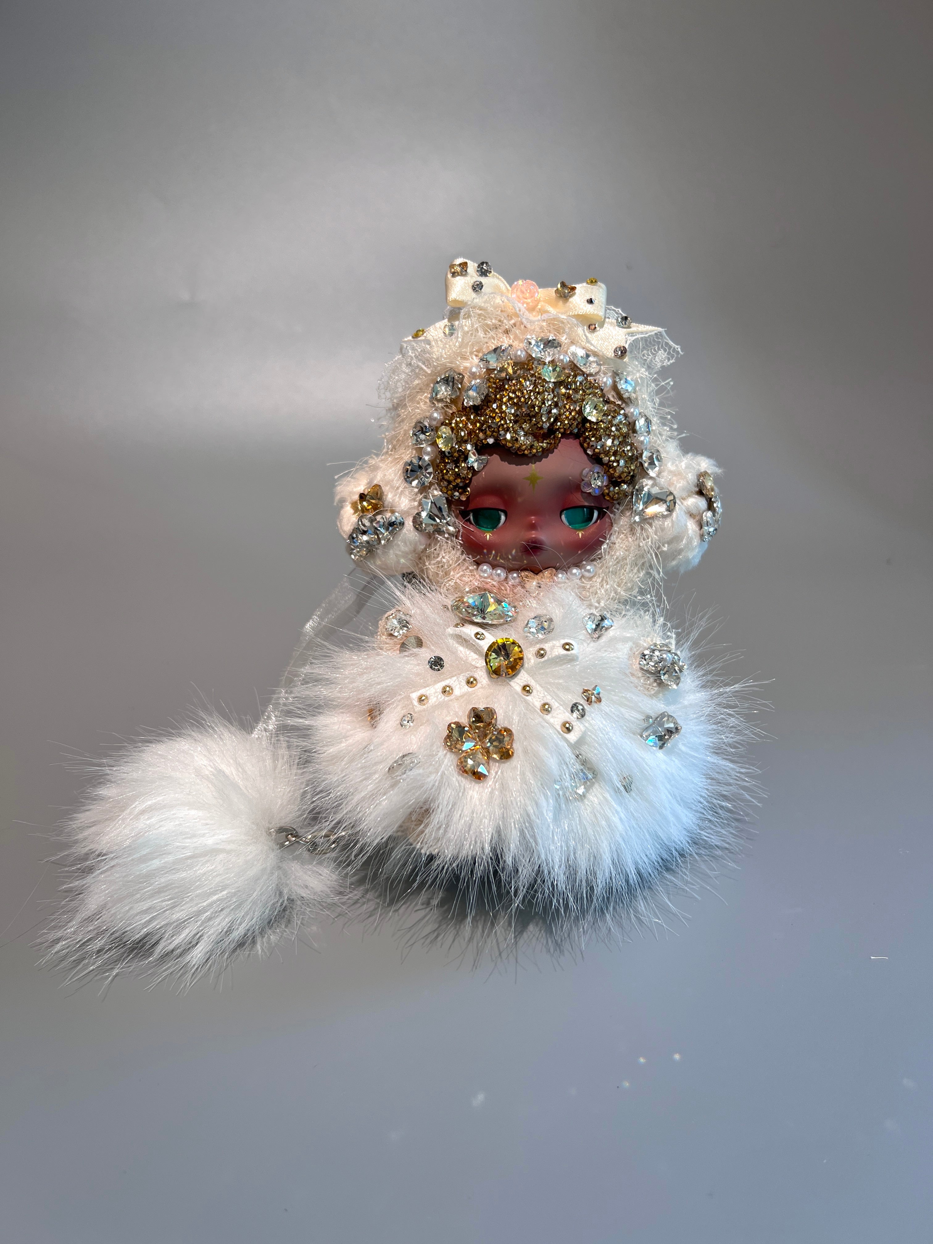 Luxury SKULLPANDA “Sandman” Doll | Swarovski Crystal Details | Premium Doll Outfit | Handmade & Customizable