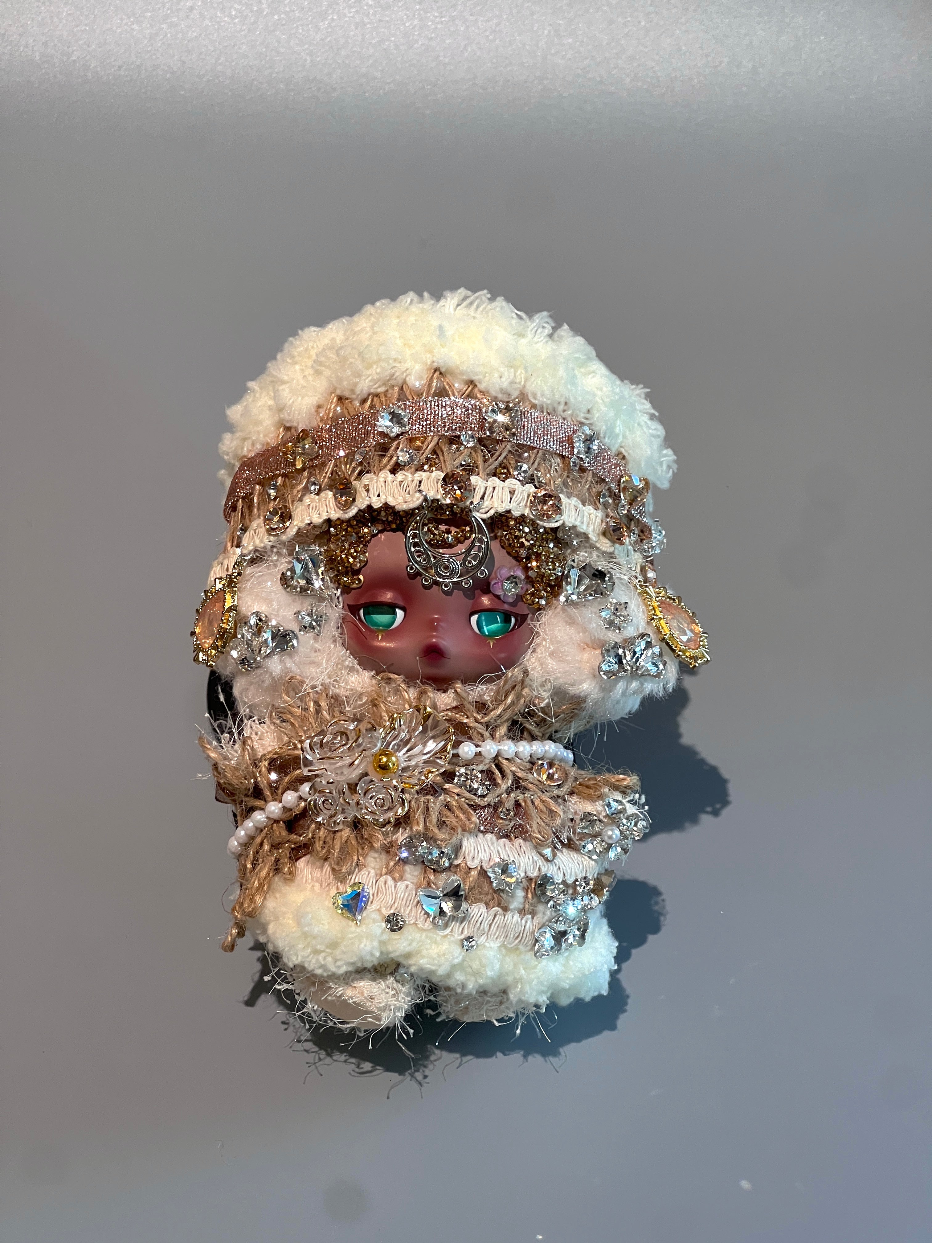 Luxury SKULLPANDA “Sandman” Doll | Swarovski Crystal Details | Premium Doll Outfit | Handmade & Customizable