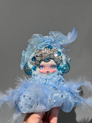 Luxury SKULLPANDA “Song of Snow” Doll | Swarovski Crystal Details | Premium Doll Outfit | Handmade Custom Design