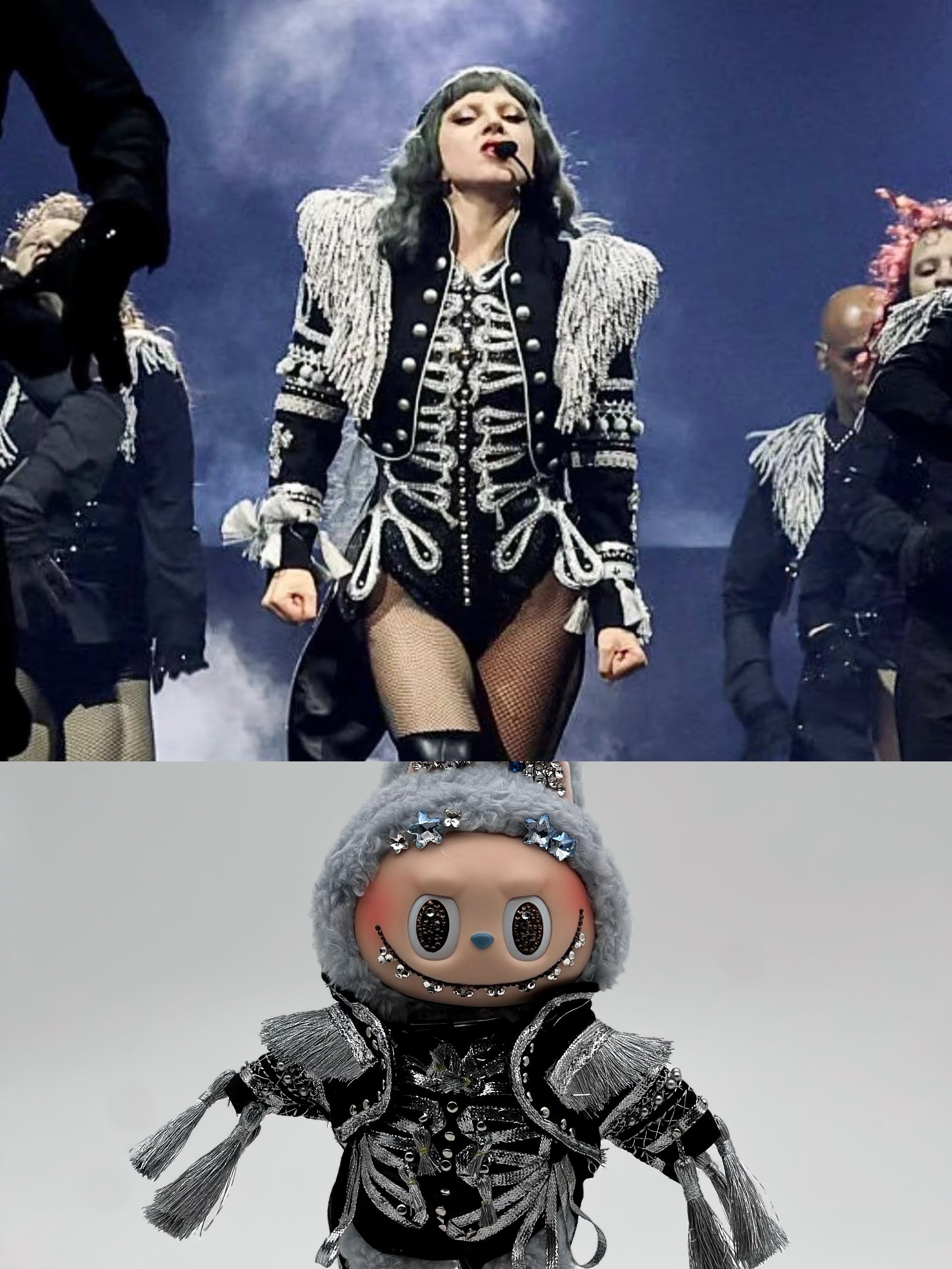 Sesame Bean × Ladygaga – THE MONSTERS Exciting Macaron Vinyl Face (Custom Bling Edition)